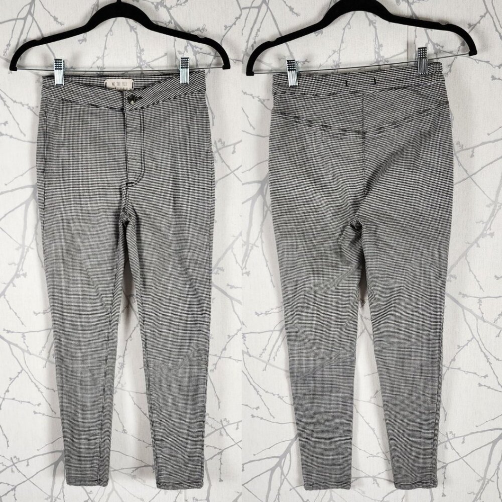 We The Free Micro Houndstooth Print High Rise Skinny Pants